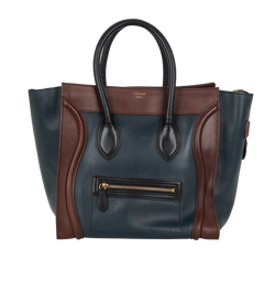 Mini Luggage, Leather, Navy/ Brown,UP0181, DB, 1*